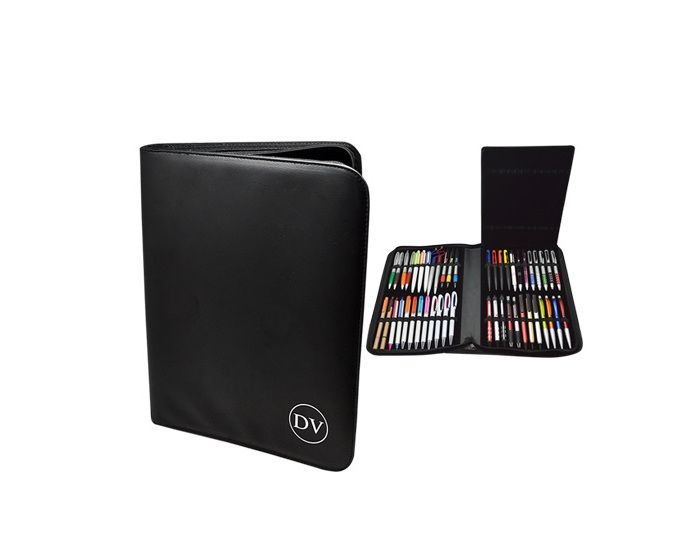 CARPETA DE CURPIEL PARA EXHIBICION DE 48 BOLIGRAFOS EN TERCIOPELO C279